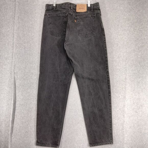 Levis 550 Vintage Jeans Men 36 x 32 Denim Relaxed Fit Tapered Leg USA Made Black - Picture 8 of 11